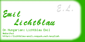 emil lichtblau business card